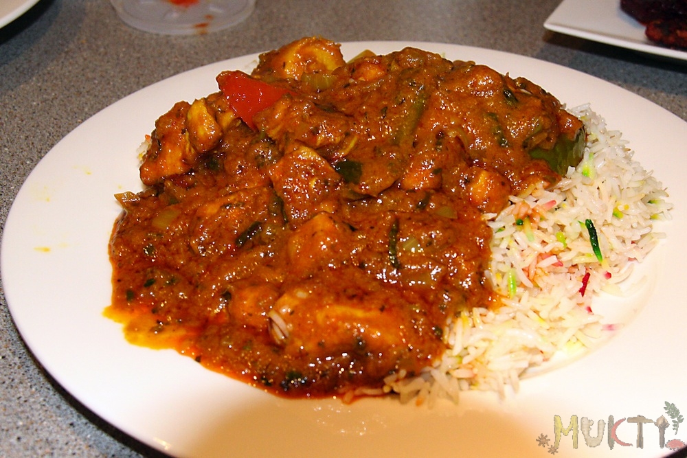 Indian Fish And Chicken Curry With Basmati Rice Mukti S