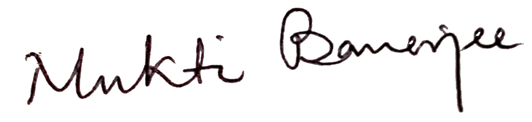 Mukti Banerjee Signature