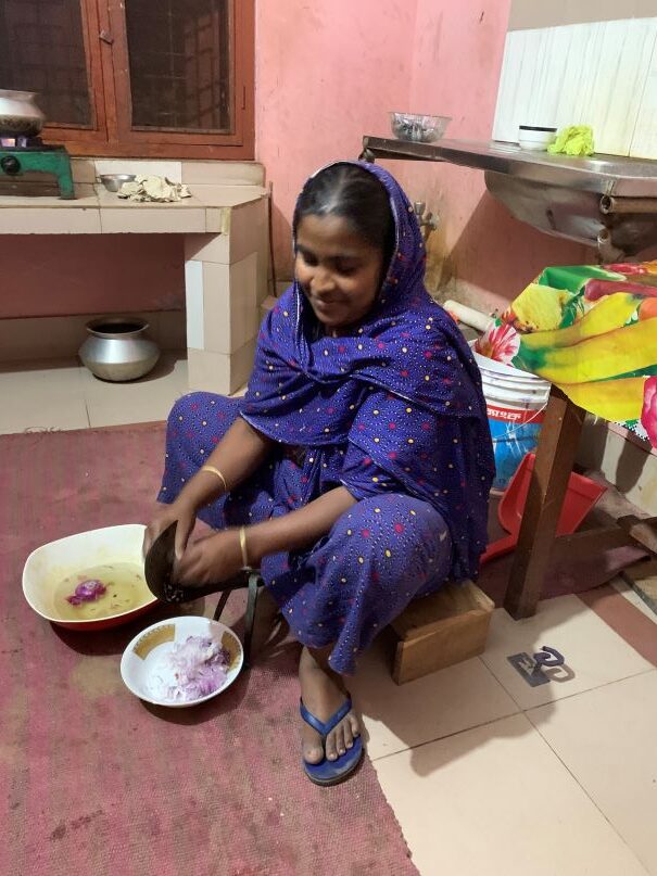 Indian woman preparing food